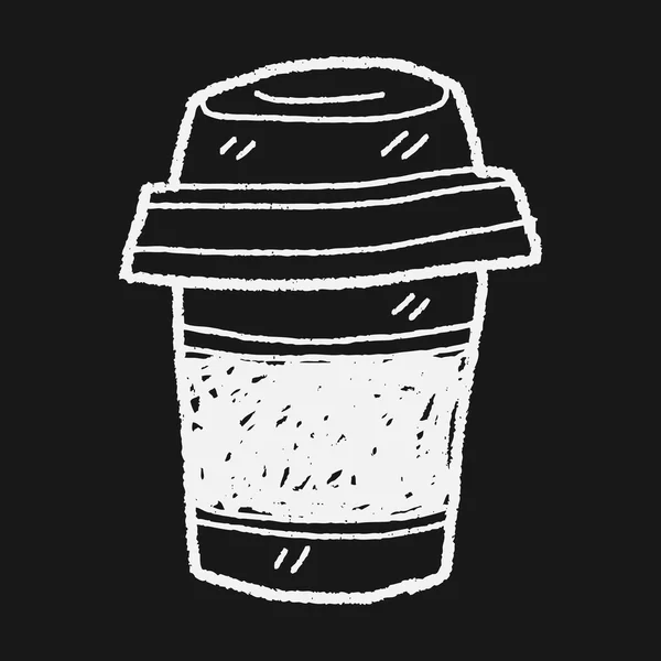 Doodle café e chá — Vetor de Stock