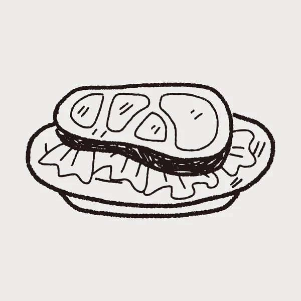 Steak doodle — Image vectorielle