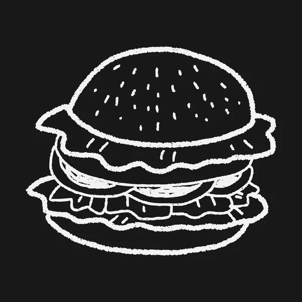 Doodle hamburgera — Wektor stockowy