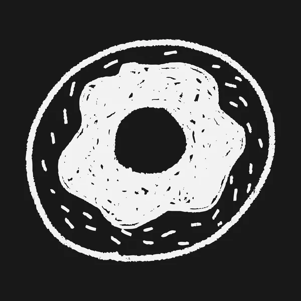 Donuts Doodle — Vetor de Stock