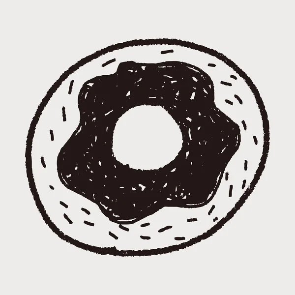 Donuts Doodle — Vetor de Stock