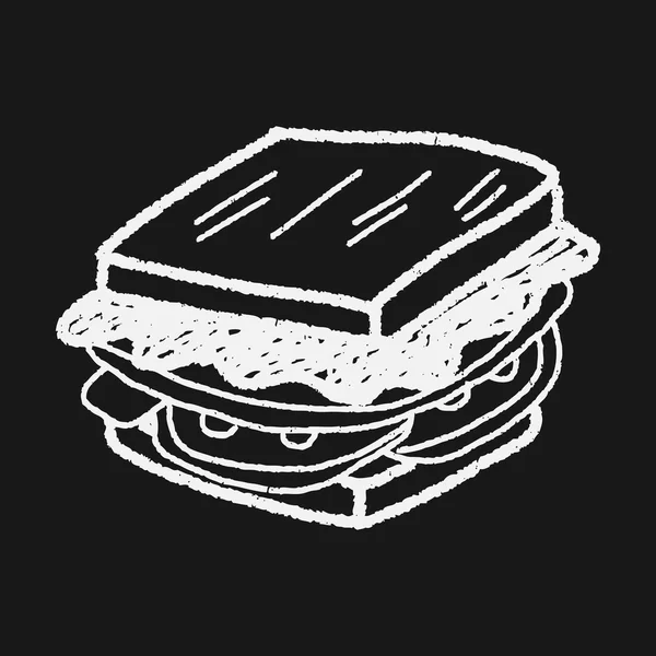 Sándwich de Doodle — Vector de stock