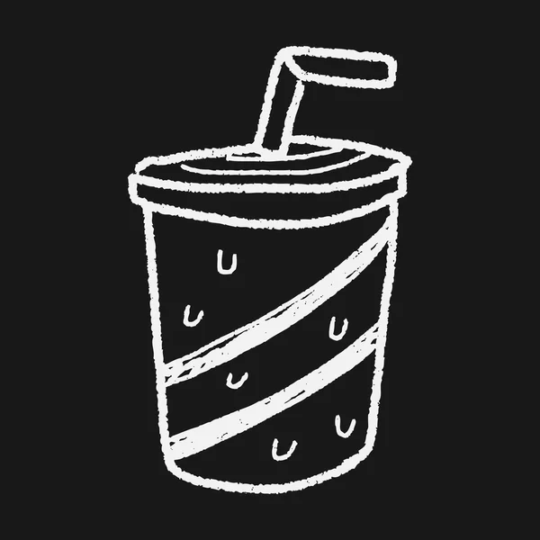 Soda dricka doodle ritning — Stock vektor