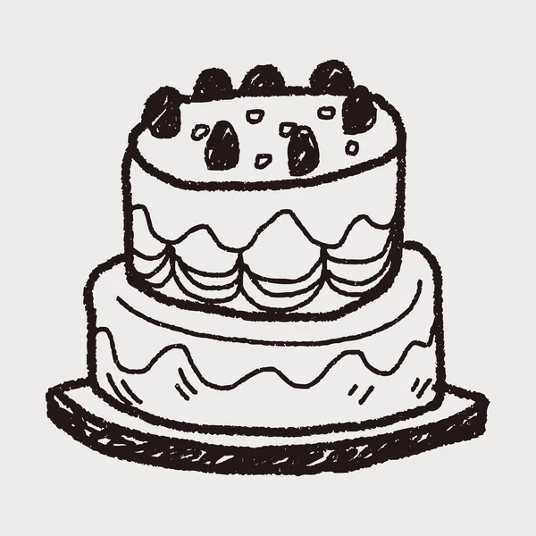Торт с дудлом — стоковый вектор