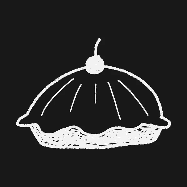Tarte nourriture doodle — Image vectorielle