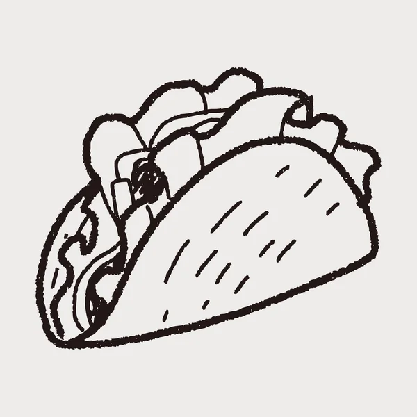 Doodle burrito — Image vectorielle