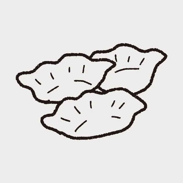 Dumpling doodle — Stock Vector
