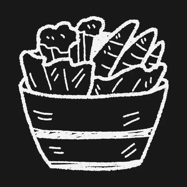 Salata doodle — Stok Vektör