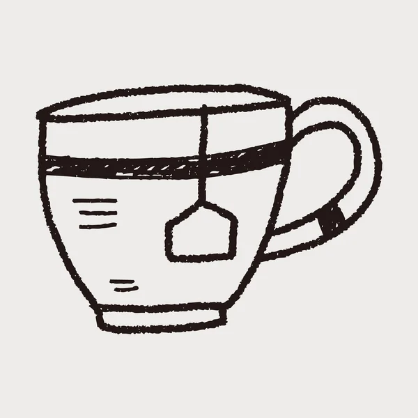 Café y té de garabato — Archivo Imágenes Vectoriales