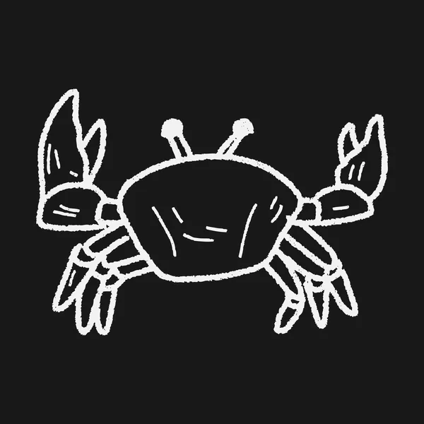 Krab doodle — Stockvector