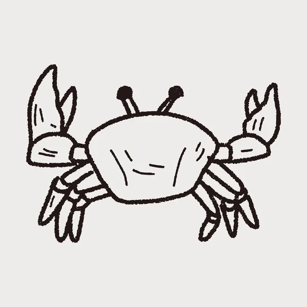 Krabba doodle — Stock vektor