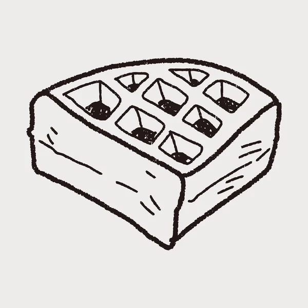Doodle de waffle —  Vetores de Stock