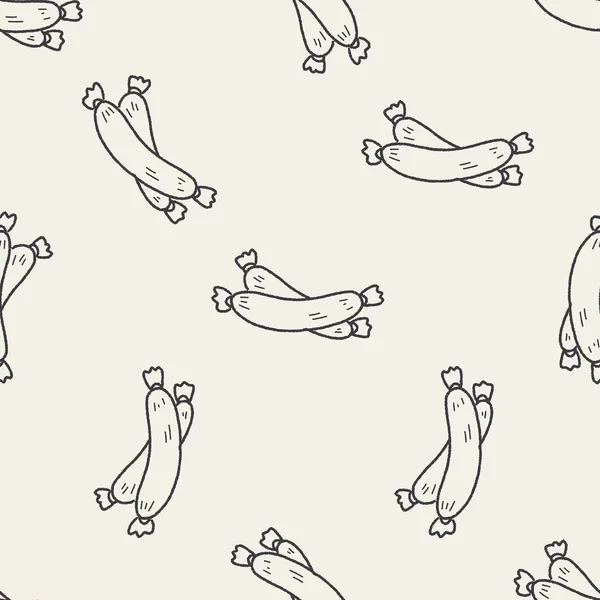 jambon doodle Dikişsiz desen arka plan