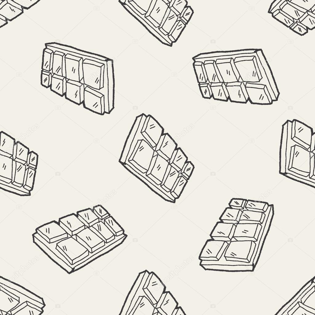 Doodle Chocolate seamless pattern background