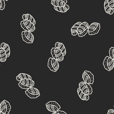 suşi doodle Dikişsiz desen arka plan