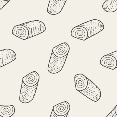 Doodle kek Dikişsiz desen arka plan