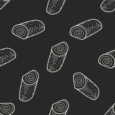 Doodle kek Dikişsiz desen arka plan