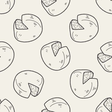 peynir doodle Dikişsiz desen arka plan