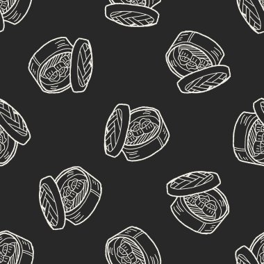 hamur tatlısı doodle Dikişsiz desen arka plan