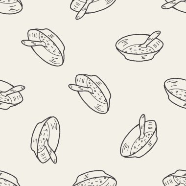 çorba doodle Dikişsiz desen arka plan