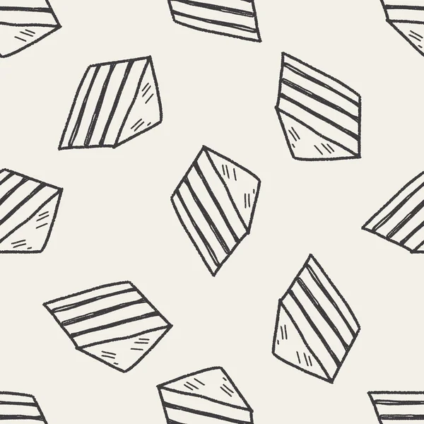 Doodle Sandwich naadloze patroon achtergrond — Stockvector