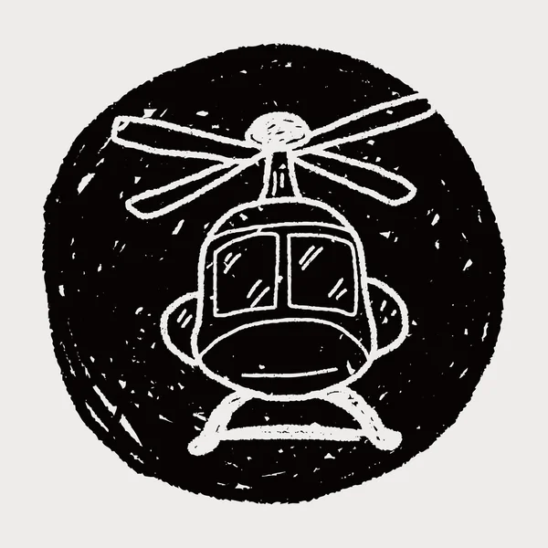 Doodle ελικόπτερο — Διανυσματικό Αρχείο