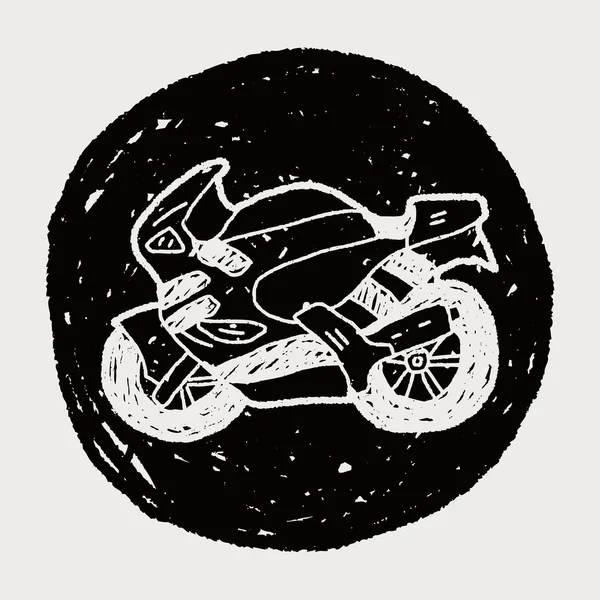 Garabato de motocicleta — Vector de stock