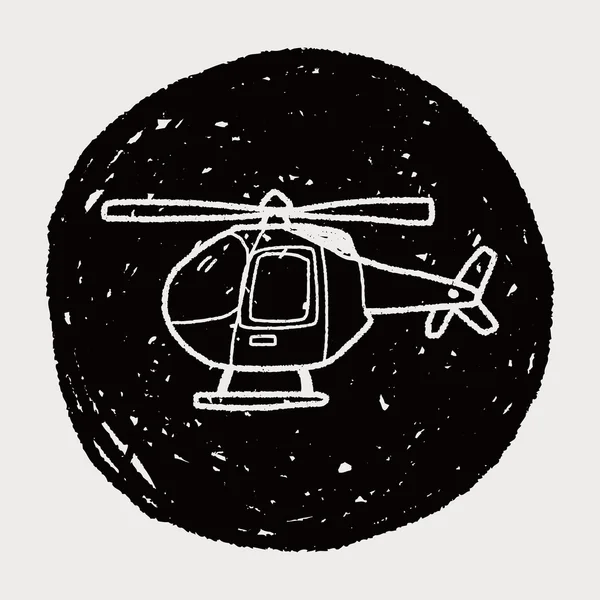 Helicopter doodle — Stock Vector