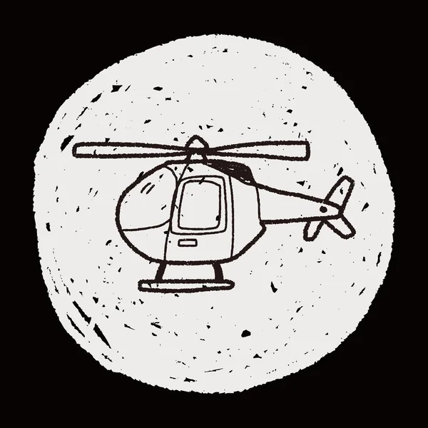 Helicopter doodle — Stock Vector