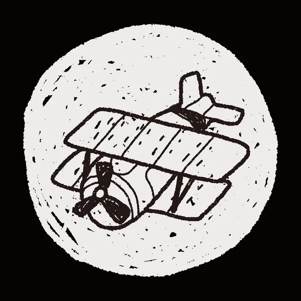 Uçak doodle — Stok Vektör