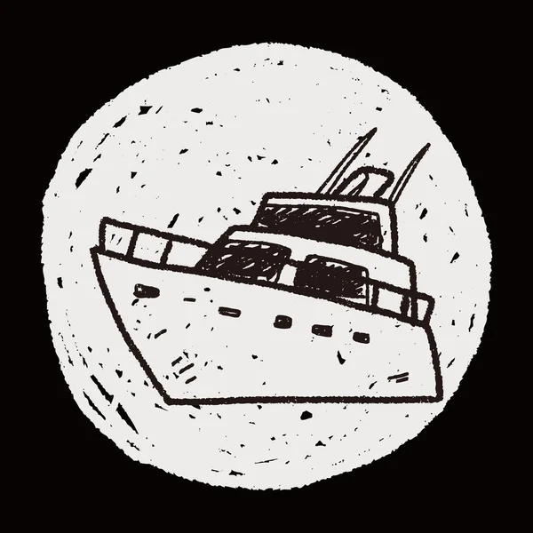 Doodle de barco — Vetor de Stock