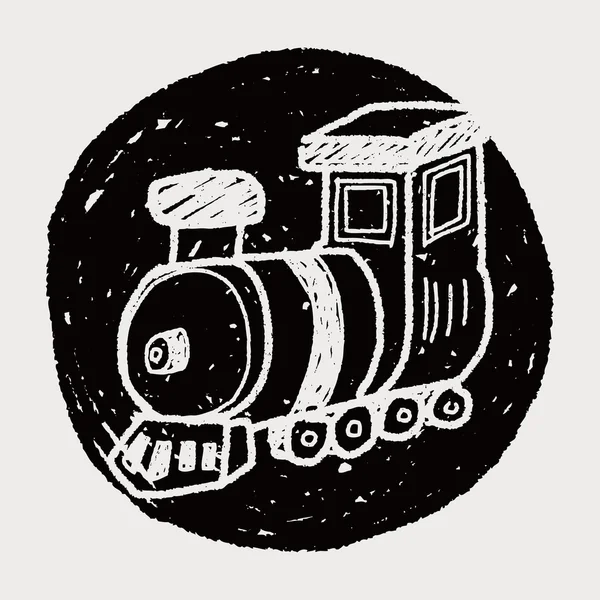 Train doodle — Stock Vector