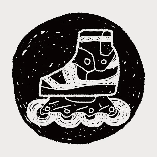 Rolo de skate doodle — Vetor de Stock