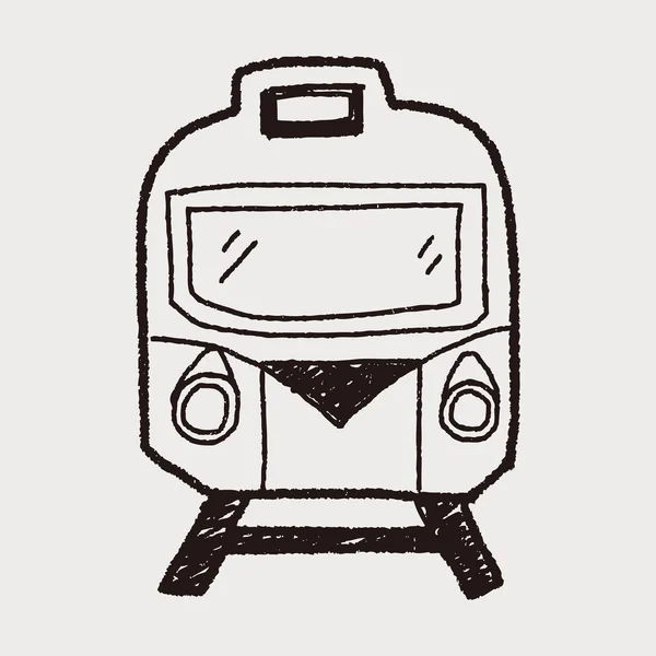 Treno doodle — Vettoriale Stock