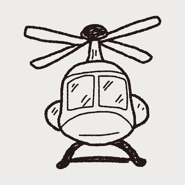 Helicopter doodle — Stock Vector