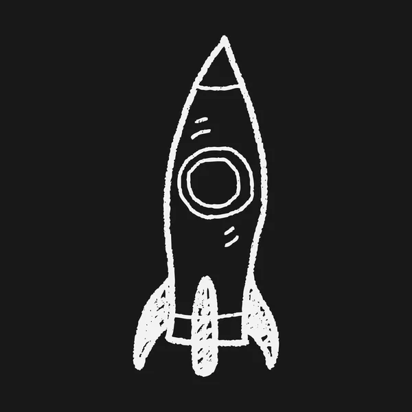 Nave espacial doodle — Vetor de Stock
