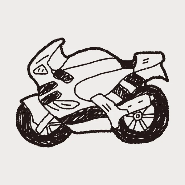 Doodle motocicleta — Vetor de Stock