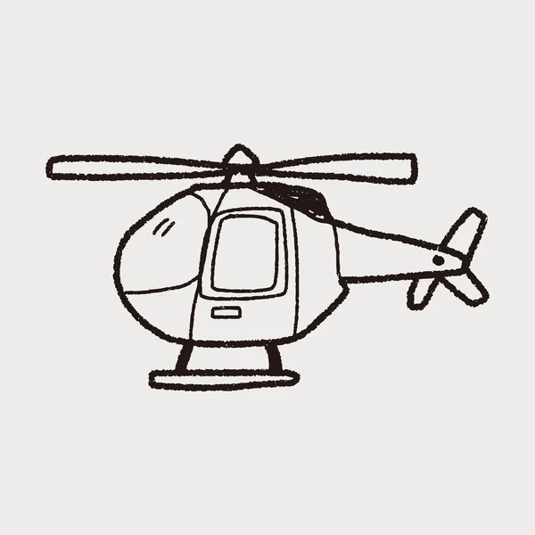 Doodle helikopter. - Stok Vektor