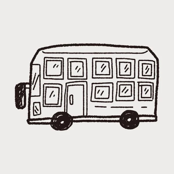 Garabato de autobús — Vector de stock