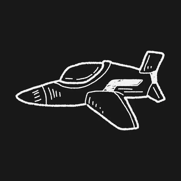 Flygplan doodle — Stock vektor