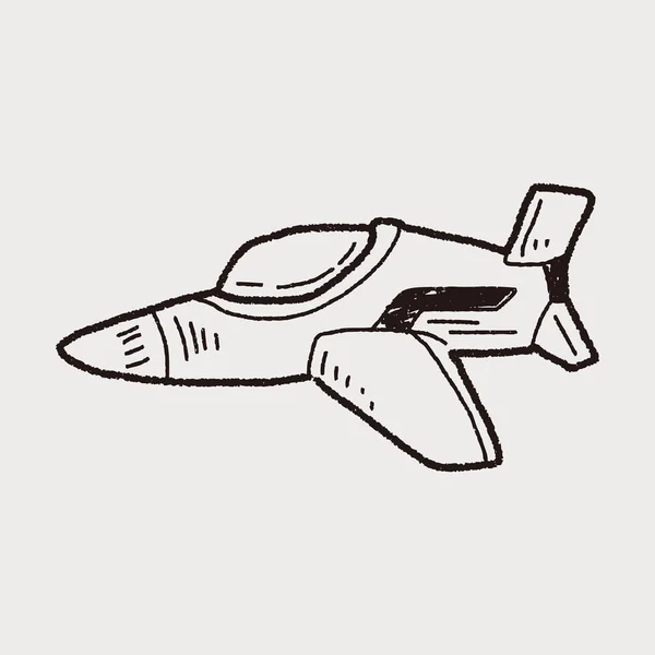 Flygplan doodle — Stock vektor