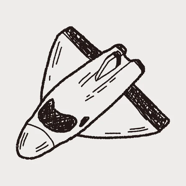 Nave espacial doodle — Archivo Imágenes Vectoriales