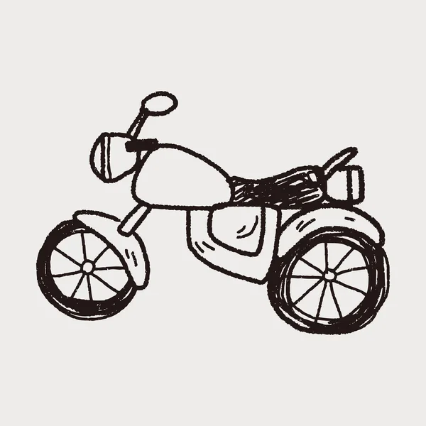 Doodle motorkerékpár — Stock Vector