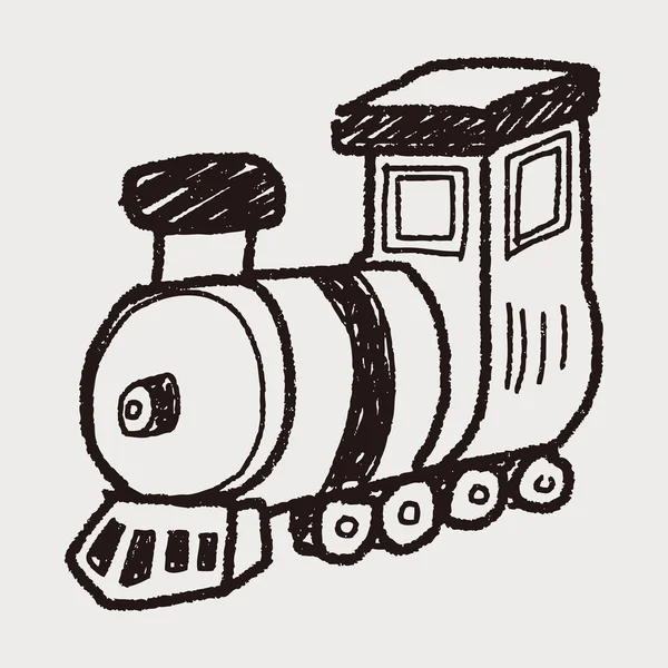 Trein doodle — Stockvector