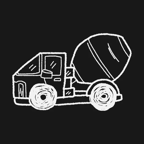 Lastbil doodle – Stock-vektor