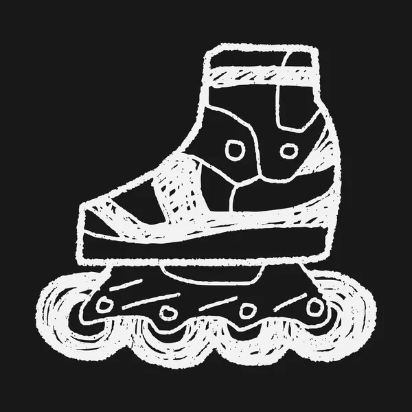 Rolo de skate doodle —  Vetores de Stock