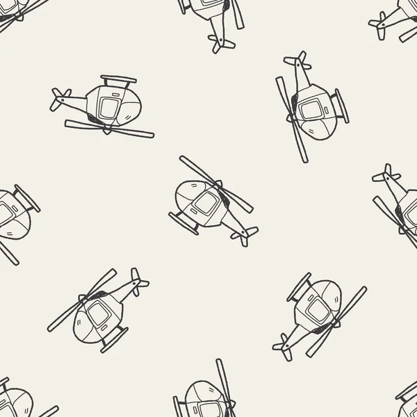 Helikopter doodle — Stockvector