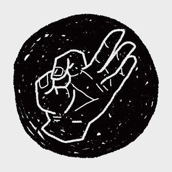 Le geste gribouille — Image vectorielle