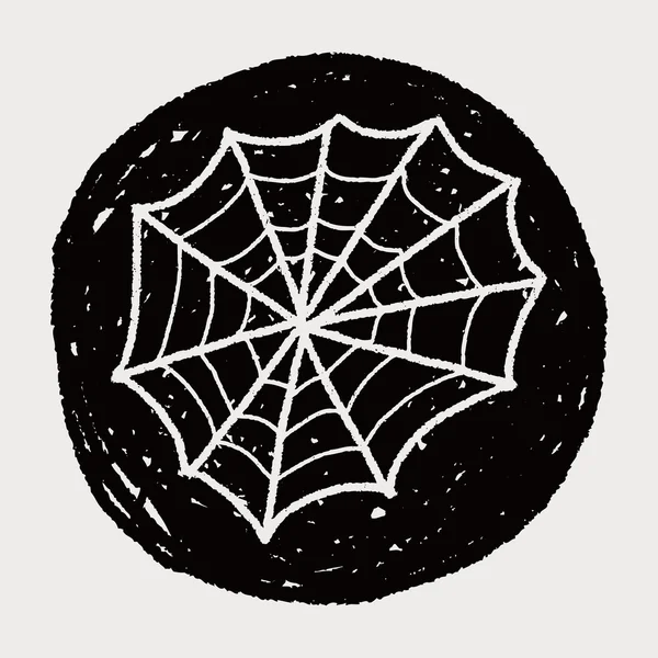 Spider web doodle — Stock vektor