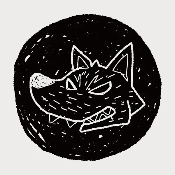 Werewolf doodle — Stock Vector